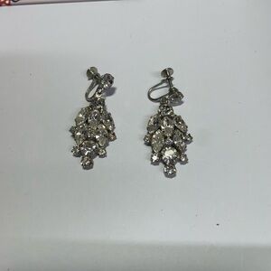 Clear Rhinestone Chandelier Earrings